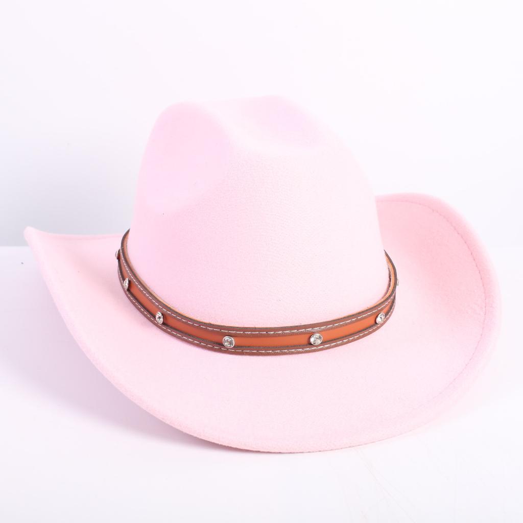 Popolare cappello da cowboy a tesa singola stile OL moda europea e americana cappello a cilindro di alta gamma per uomo e donna cappello jazz cappello di feltro