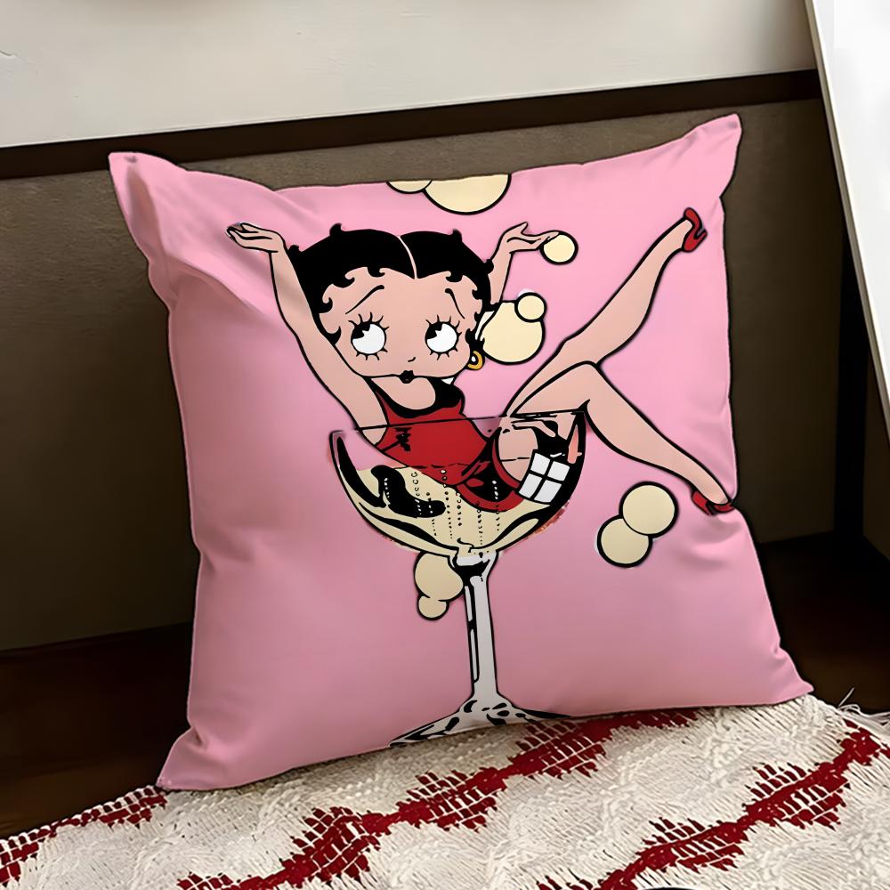 Cute BBetty BBoop Cushion Cover Reversible Soft Durable Pillow Cover Home  Car MultiScene Use for Daily Comfort