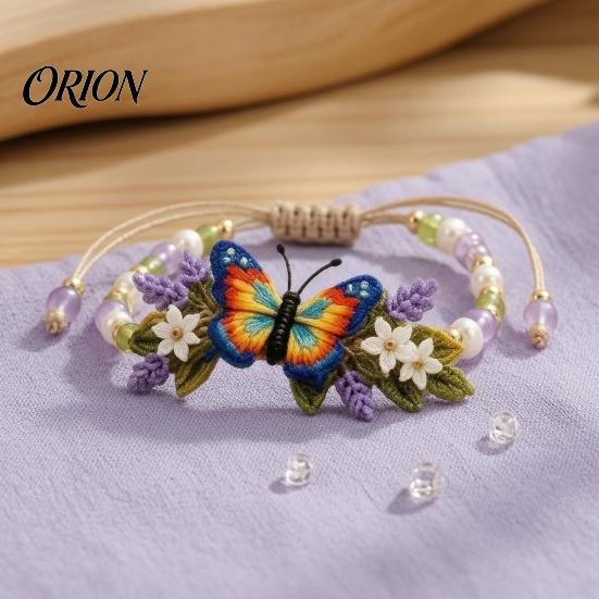 Portable Arts Crafts for Adults DIY Beaded Bracelet Making Kit, 3D Hummingbird Butterfly Fox Relaxing Hobbies Stress Relief Craft Beginner-Friendly