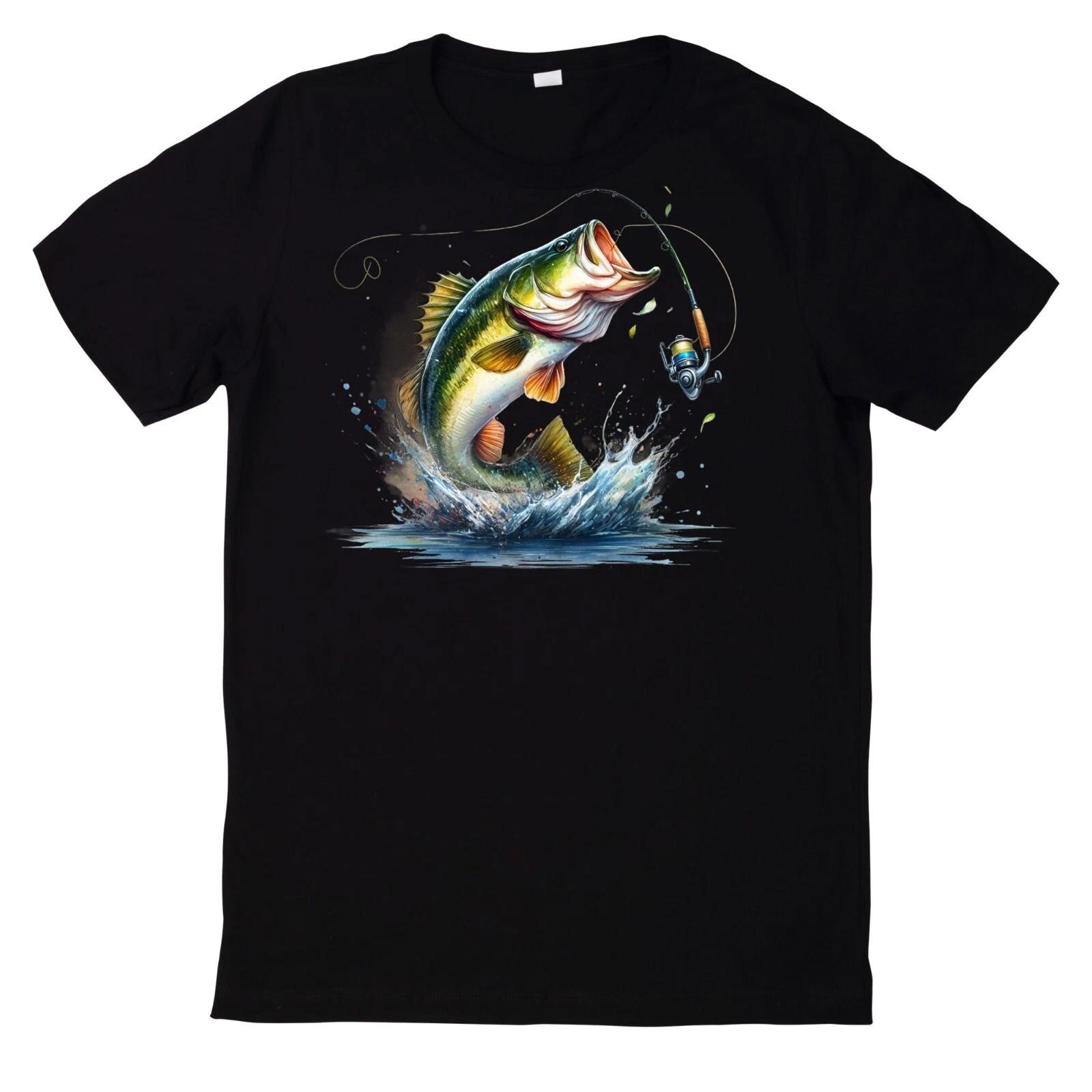 T-Shirt Lustiges Angler Fisch Motiv XXL