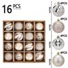 16pcs Shatterproof Painted Christmas Balls Pendant 6cm Xmas Tree Pendants  Home New Year Decor