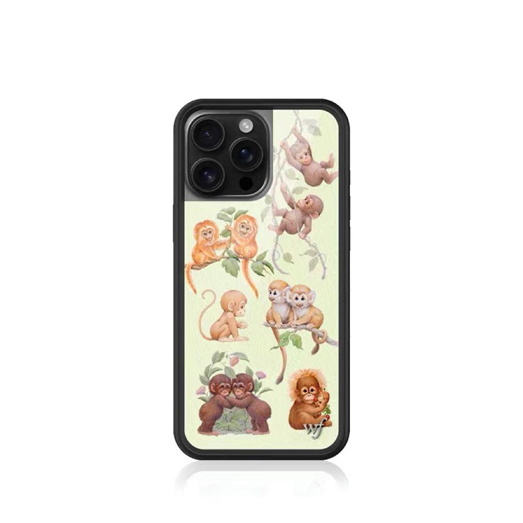 

Новий Wildflower WF Вишневий Ведмедик Чохол для Телефону для iPhone 12 13 14 15 16 17 Pro Max Plus Мавпа INS Мультяшний Чохол Кролик 16 Pro Funda for iphone 15