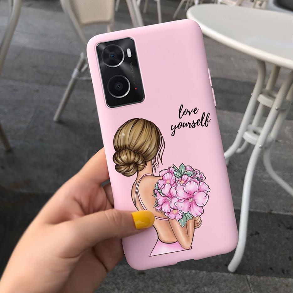 For Oppo A76 Case CPH2375 Fashion Cartoon Girls Cover For Oppo A96 Soft Silicone Case For Oppo A36 A 76 96 OppoA76 OppoA96 Shell