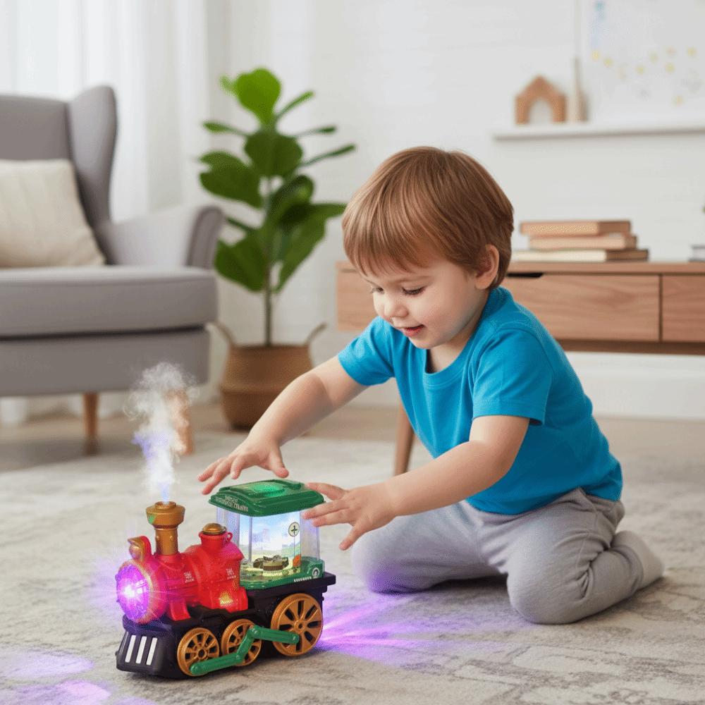 Vintage Locomotive Spray Train Toy Sounding Steam Train Toy Cute Educational Toy Gift