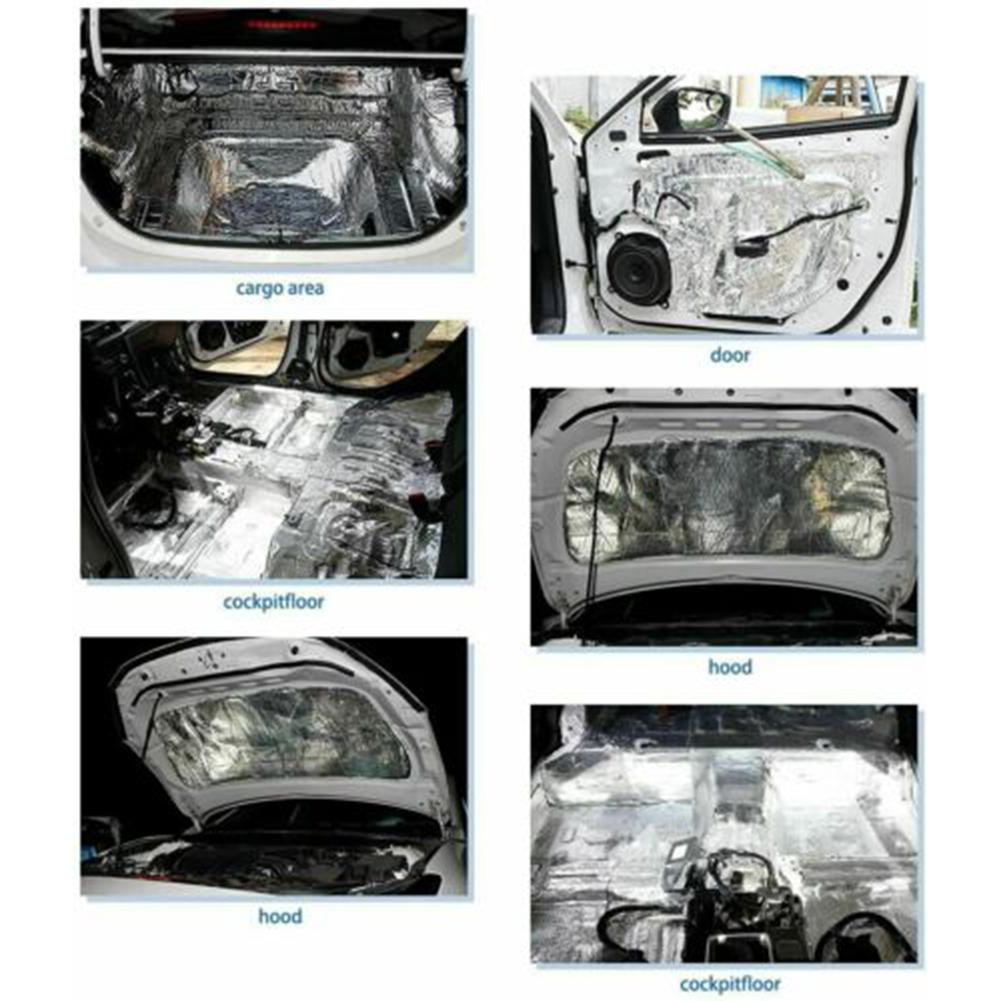 10 Sheets Car Sound Deadener Heat Insulation Mat Aluminum Foil Sound Proofing Noise Insulation Deadening Insulation Mat