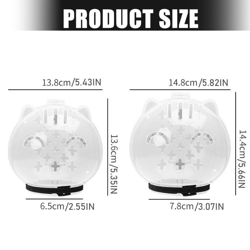 Comfortable Cats Muzzle Protective Space Helmet Prevents Licking Adjusting and Comfortable Head Cover for Pet Grooming