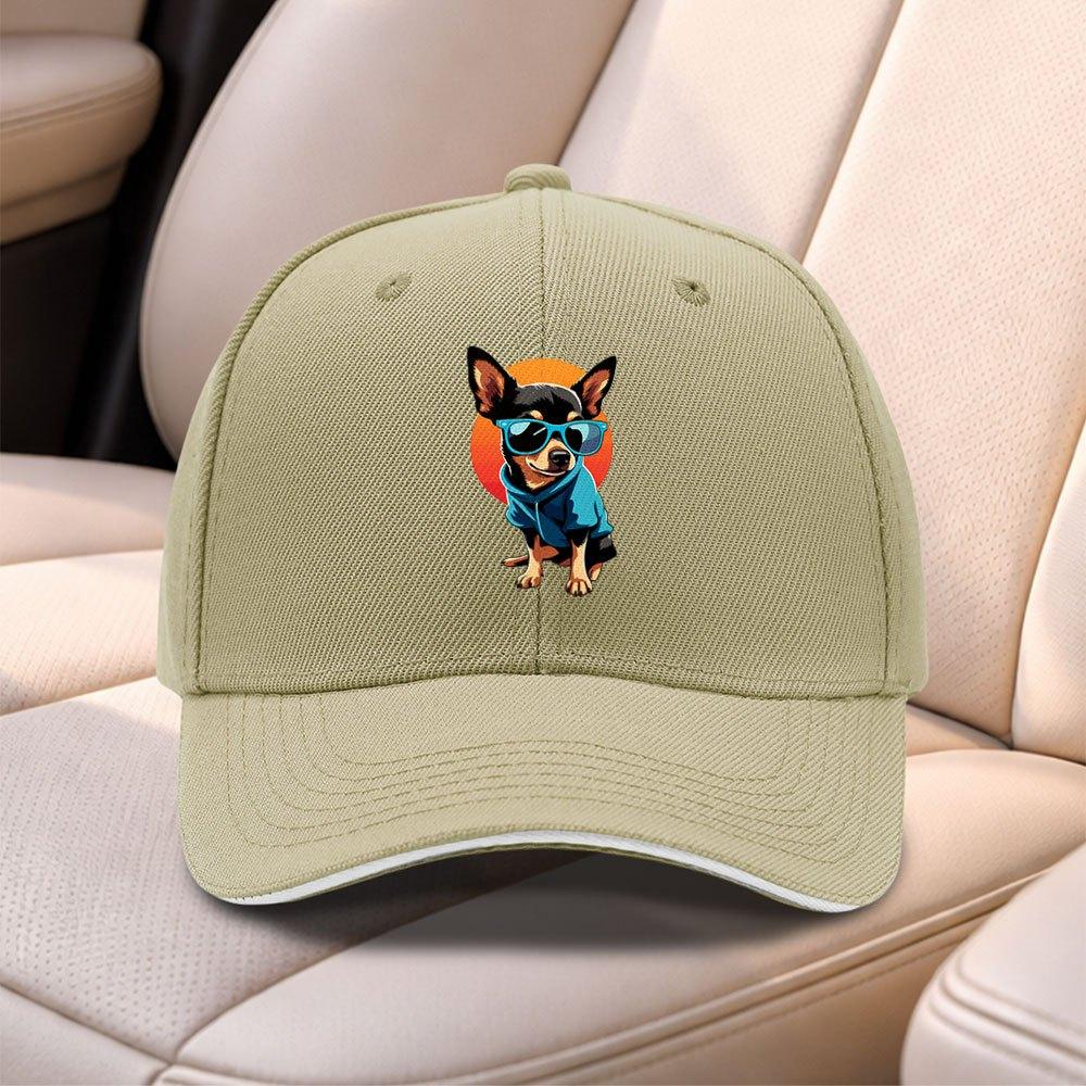 Chihuahua Sandwich Baseball Cap Adjustable Duckbill Hat For Men Women Casual Outdoor Fishing Sports