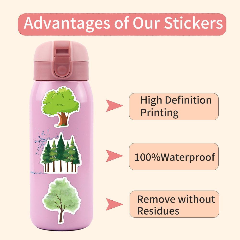 55 Tree Tree Plant Graffiti Stickers Decorative Scooter Laptop DIY Stickers