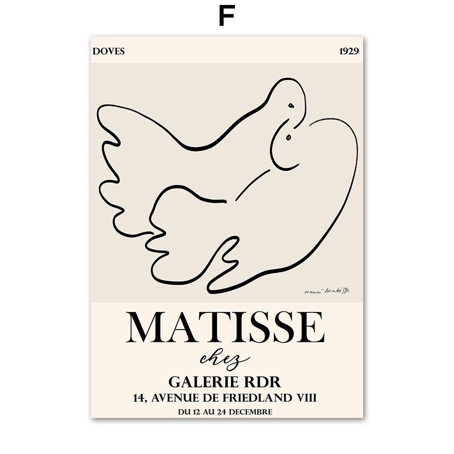 

Абстрактный Матисс Линия Девушка Птица Винтаж И Принты Настенное Искусство Скандинавские Постеры Холст Живопись Настенные Картины Для Декора Гостиной 50x70cm No Framed