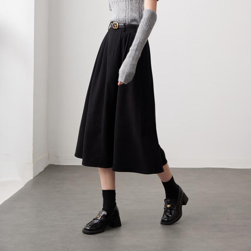 Женская midi-юбка Sancai с высокой талией, А-силуэта, из ворсистой ткани S