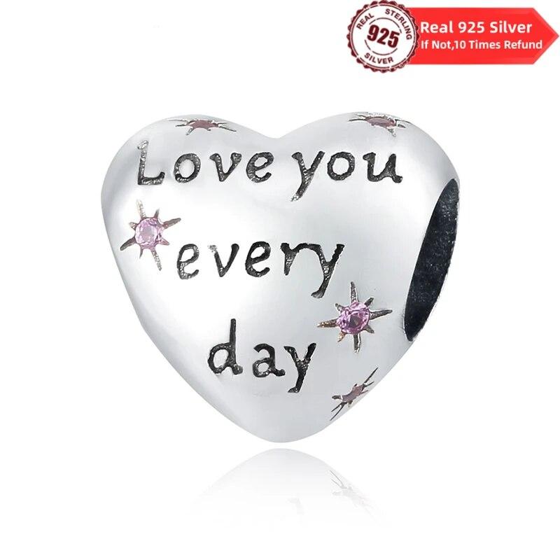 

New In 100% Copper Heart Shape Charms Beads Fit Fine Original Bracelets Lucky Jewelry Women Birthday Gifts