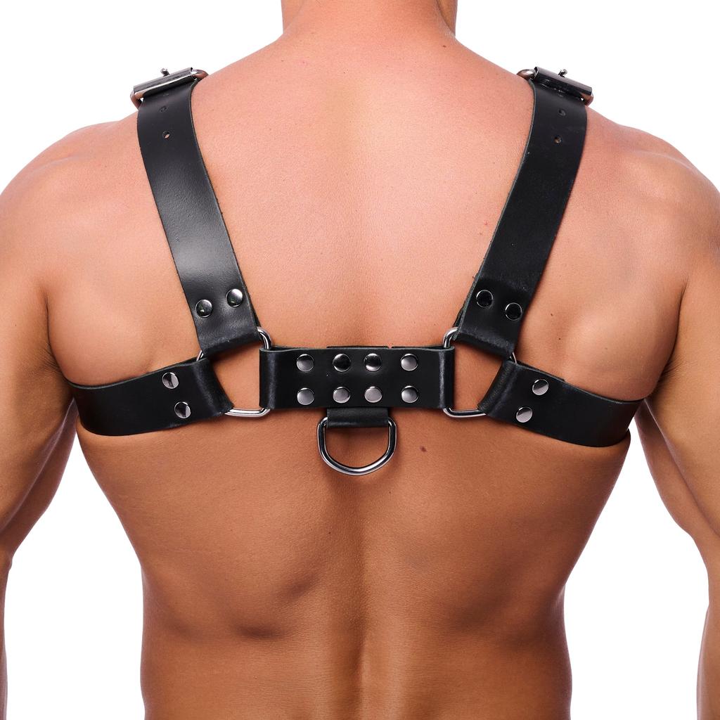 Harnais en cuir Buckle Noir - The Red Harness - Harnais Homme