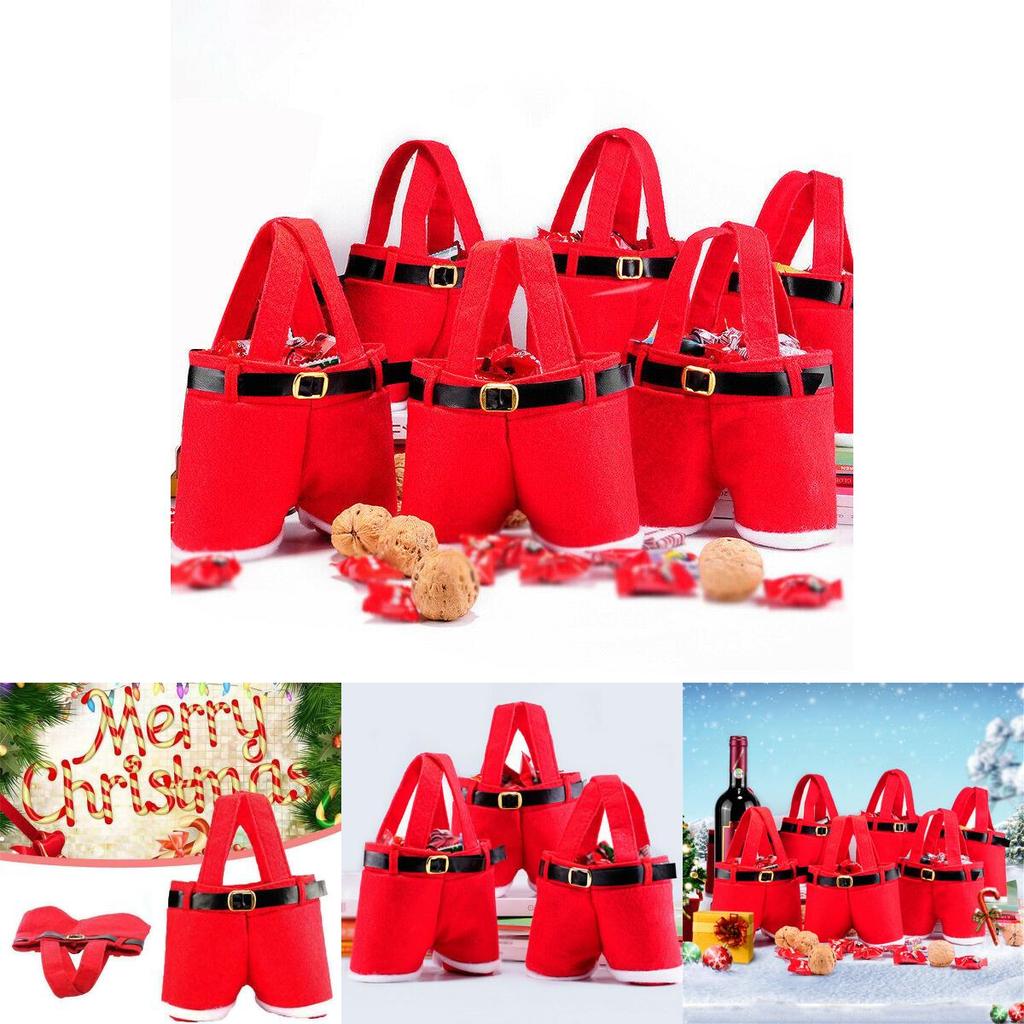Santa Claus Pants Shaped Christmas Candy Gift Bag For Joyful Holiday Celebrations**