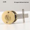 Custom Round Solid Copper Bathroom Partition Lock with Concealed Twist Handle