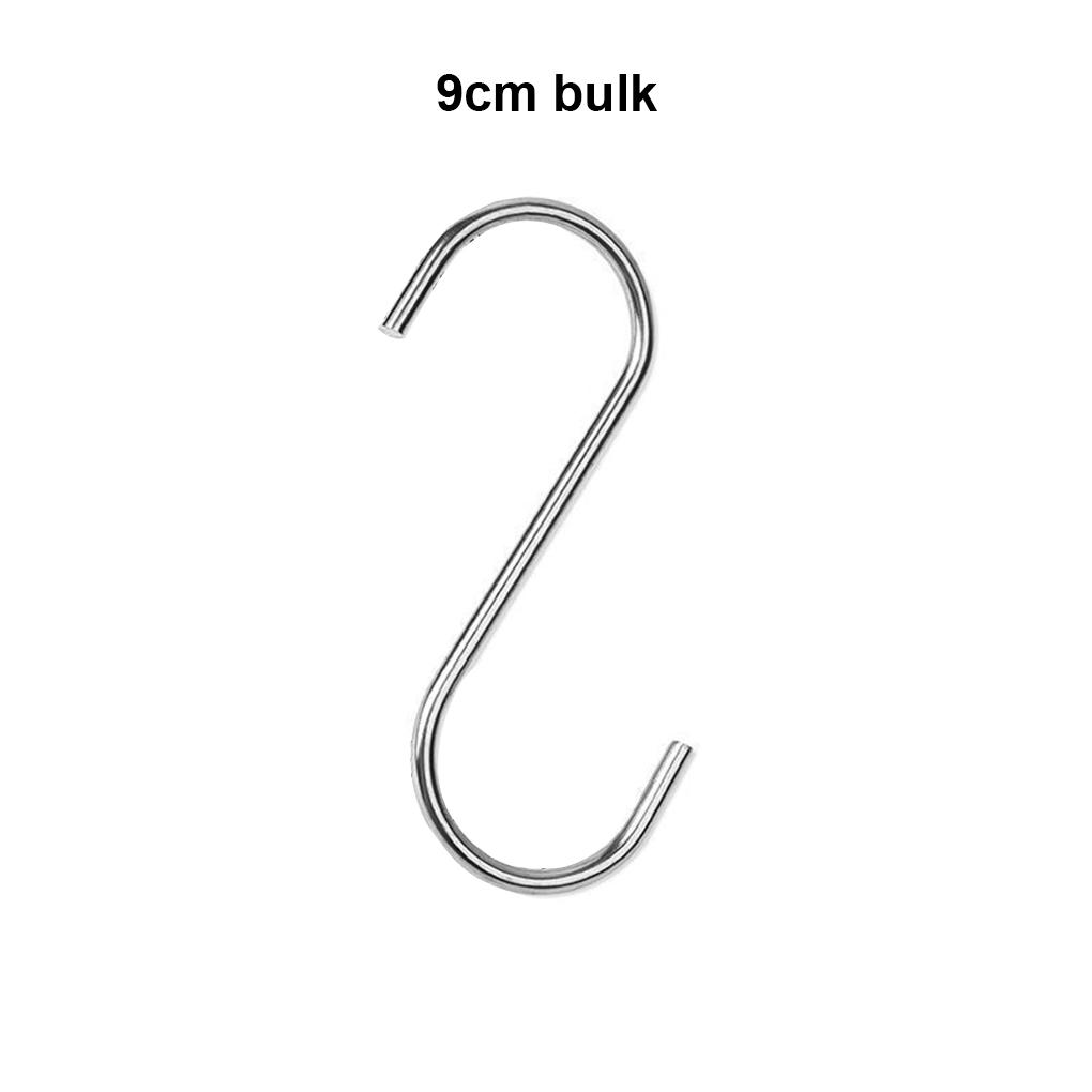 S Hanger Stainless Steel Coat Scarf Bag Keys Hook Kitchen Bathroom Storage Organizer Hanging Holder Organizing Reusable