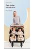 SEEBABY Foldable Sit-Lie Twin Side-by-Side Baby Pushcart