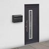 GREEN LIFE Mailbox in A4 Size Combination Matte Wall-Mounted (Made Japan), Steel, Compatible, Lock, Black, FH-50DMBK