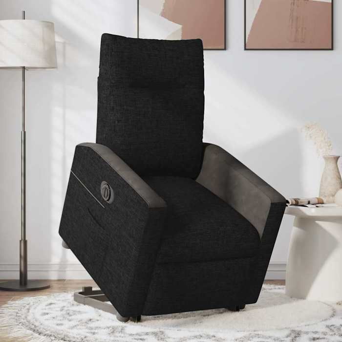 VidaXL Fauteuil inclinable électrique noir tissu 3324068