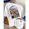 Camisetas Gráficas Arquitectónicas Estética Casablanca Hombres Mujeres Casual Tendencia de Alta Calidad Hip Hop Streetwear Top Y2K Gótico Algodón Camisetas Oversize
