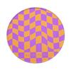 Coaster Exquisite Checkerboard Acrylic Coaster Stylish Rounded Placemat for Coffee Tea Table Decoration