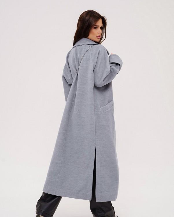 ISSA Plus Slit Cashmere Coat