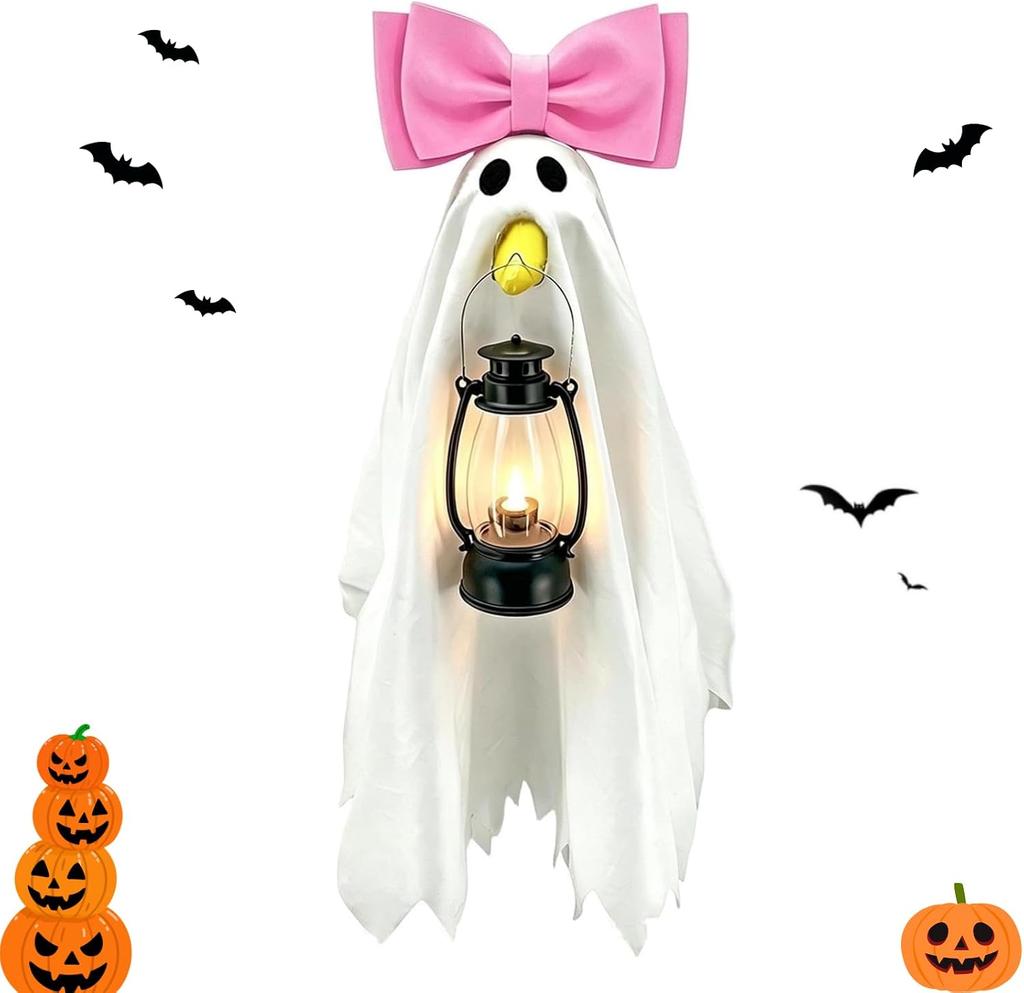 Halloween Ghost Goose Outfit 23 Inch Lawn Porch Statue Costume Fall Holiday Decorative Clothes for Outdoor Yard Patio Garden Charming Funny Design