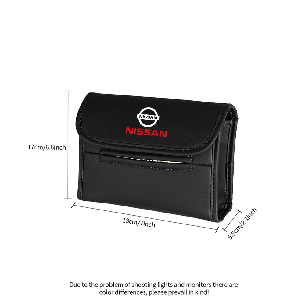AUK2 For Nissan X-trail Qashqai J10 J11 Note Juke Patrol Navara Car Storage Box Back Seat Suspension Fixing Tissue Box Center Cover