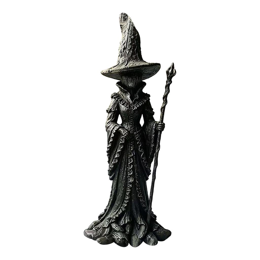 Witch Statue Resin Figurine Halloween Decor, Home Decoration Collectible