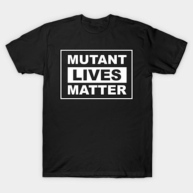 Men Black Print T-shirt Mutant Life Matter No-Cut Transfer Paper Print Cotton Tshirt L чёрный