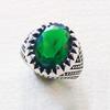 Retro Emerald Men's Fashion Bracelet Color Street Hip Hop Punk Emerald Ring