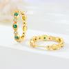 Orstarry S925 Silver Earring Versatile Purple Blue Green Zircon Earrings Gold Plated Earrings Women Birthday Gifts