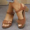 Große Chunky Plateau-Sandalen für Damen - Neuer Stil Einzehenschuhe für Strandbekleidung, Hohe Absätze