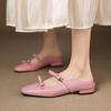 New women's bag head slippers casual flat slippers low heel solid color large size women's shoes summer foot slippers