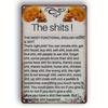 Vintage Aluminum Metal Sign The Shits Humorous Retro Wall Decor OutdoorIndoor Plaque for Garage Man Cave Bar Rust