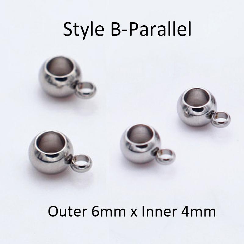 10pcs Gold Color Stainless Steel Spacer Beads Pendant Charms Clasps Bail Beads for Bracelet Necklace DIY Jewelry Making Findings