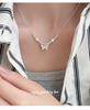 Cui Yan S925 Sterling Silver Korean Butterfly Pearl Necklace, Light Luxury Sweet Jewelry for Women.