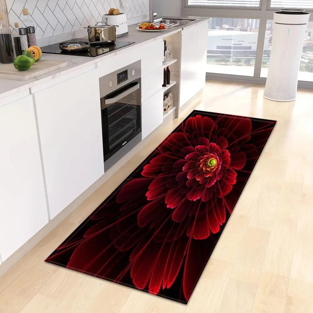 Fantasy Blumenmuster Hausküche Bodenmatte Eingangsbereich Dekoration Bodenmatte