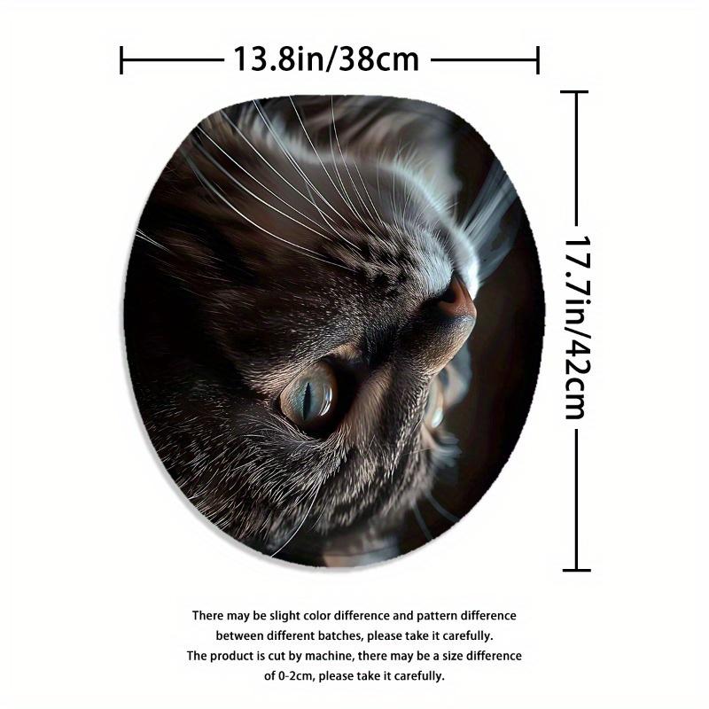 1/4pcs Cute Black Cat Waterproof Shower Curtain Set Decorative Bathroom Set Non-Slip Carpet Toilet Cover Bath Mat And 12 Hooks