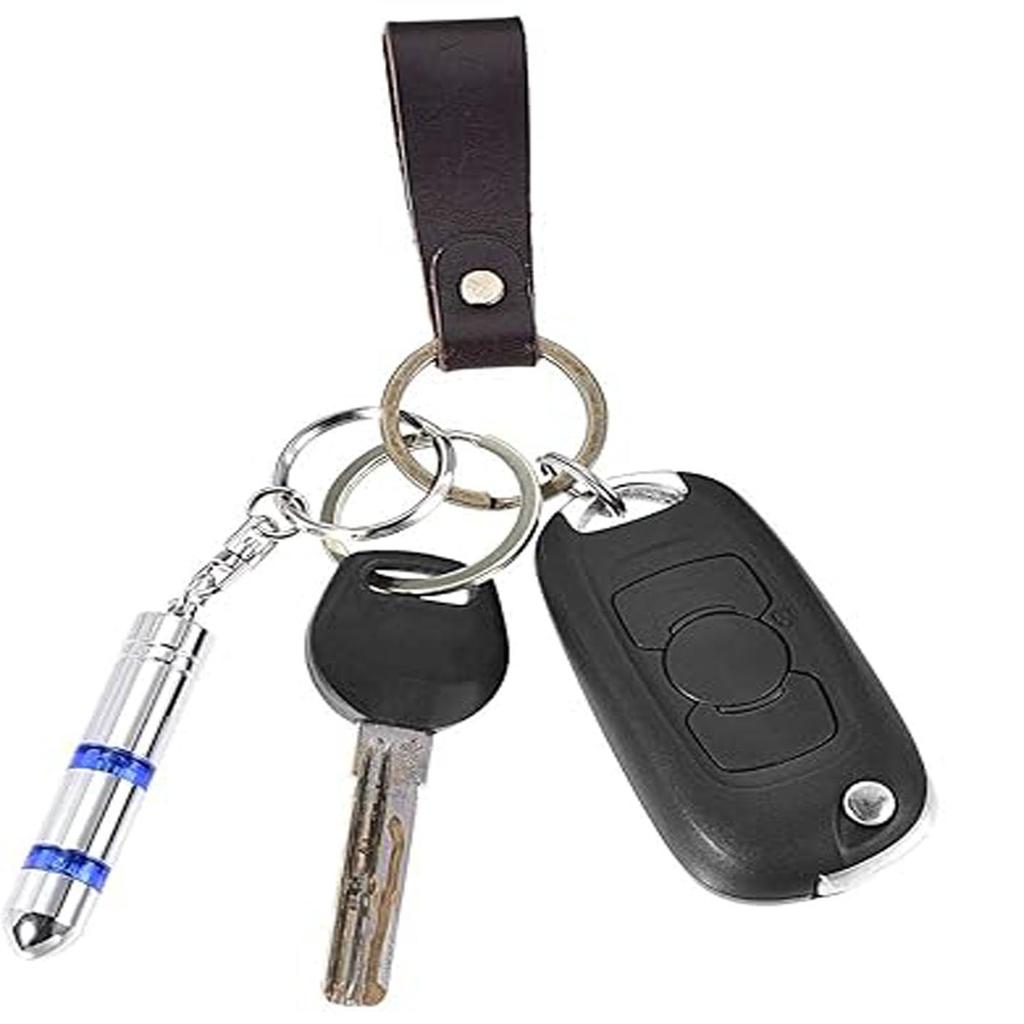HUIKKJP Anti-Static Key Holder, Anti-Static, Key Chain Removal System, Glow in the Car, Set of 2, Black