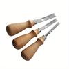 3 size A4mm A6mm A8mm Practical Leather Craft Edge Beveler Skiving Beveling Knife DIY Cutting Hand Craft Tool with Wood Handle