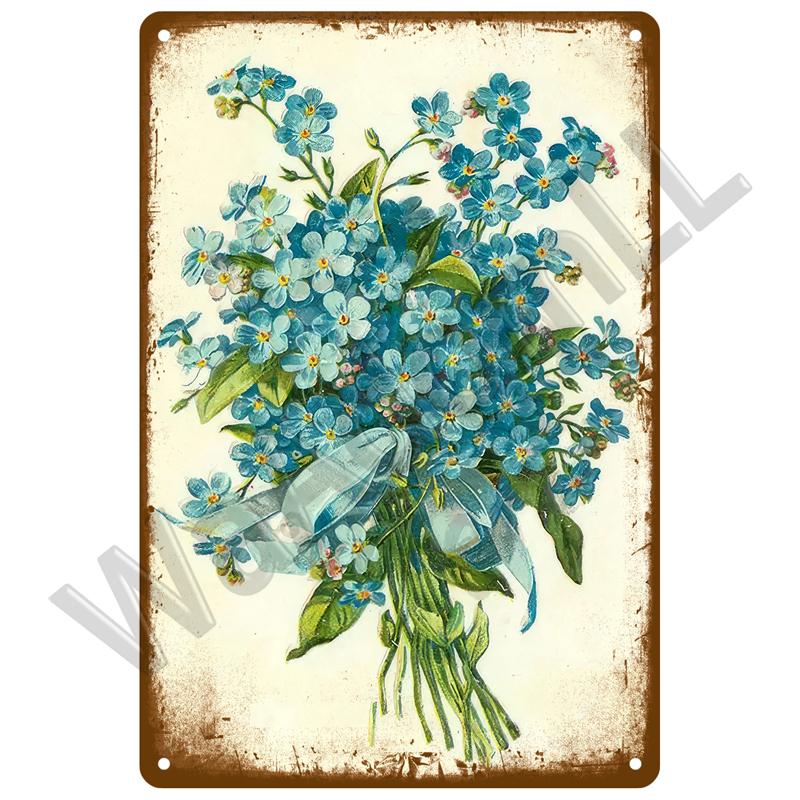 Retro Tin Sign For Cafe Garden Decorations Vintage Metal Sign Home Wall Art Mural Plaque Plate Room Decor Farm Painting Gift