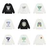 Casa spring and summer fantasy door starry sky castle casa letter long sleeve crew neck sweater couple T-shirt men and women couples