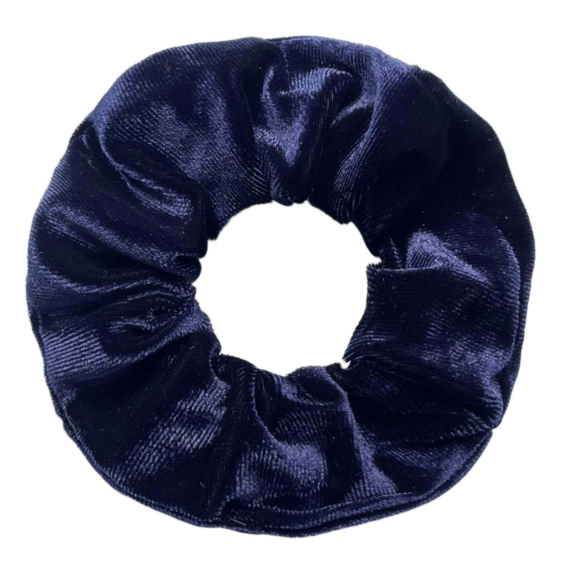 

Velvet Fabric Hair Scrunchie Elastic Hair Tie Soft Stretchy Hair Band for Women and Girls Suitable for Various Hairstyles One Size тёмно-синий