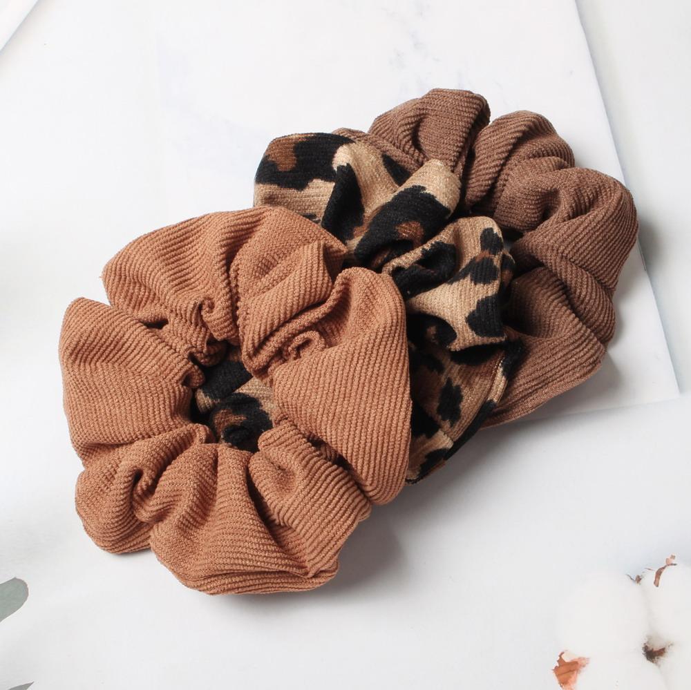 

Бархатка с леопардовым принтом, осенне-зимний вельветовый однотонный набор резинок для волос, эластичные резинки для волос, резинка для волос для хвостика с животным принтом