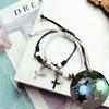 2PCS Luminous Beads Star Couple Bracelet for Women Men Charm Cat Flower Heart Key Lock Cross Matching Friend Bracelets Jewelry
