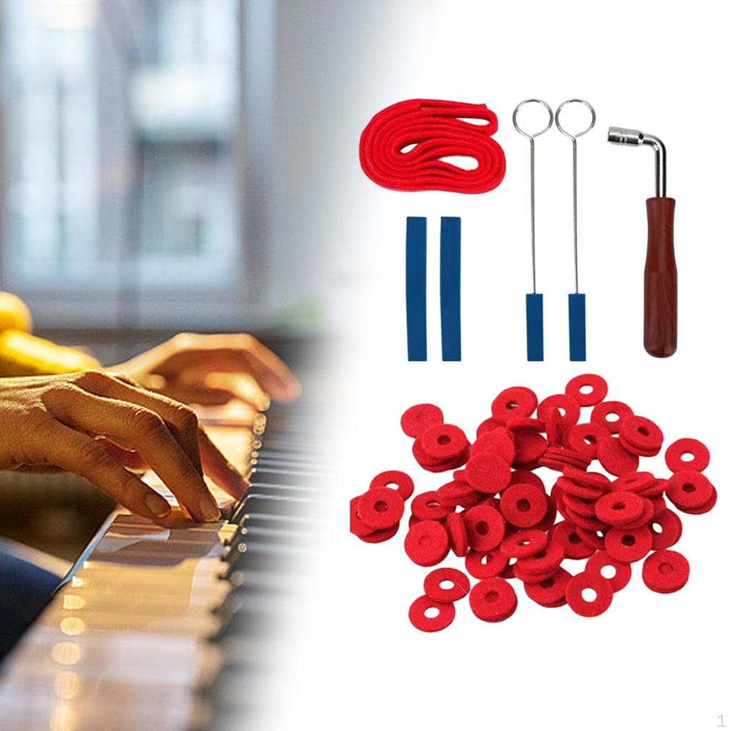 Piano Tuner Tool Kits L Shaped Handle Prevent Interference Rustproof DIY with Temperament Strip