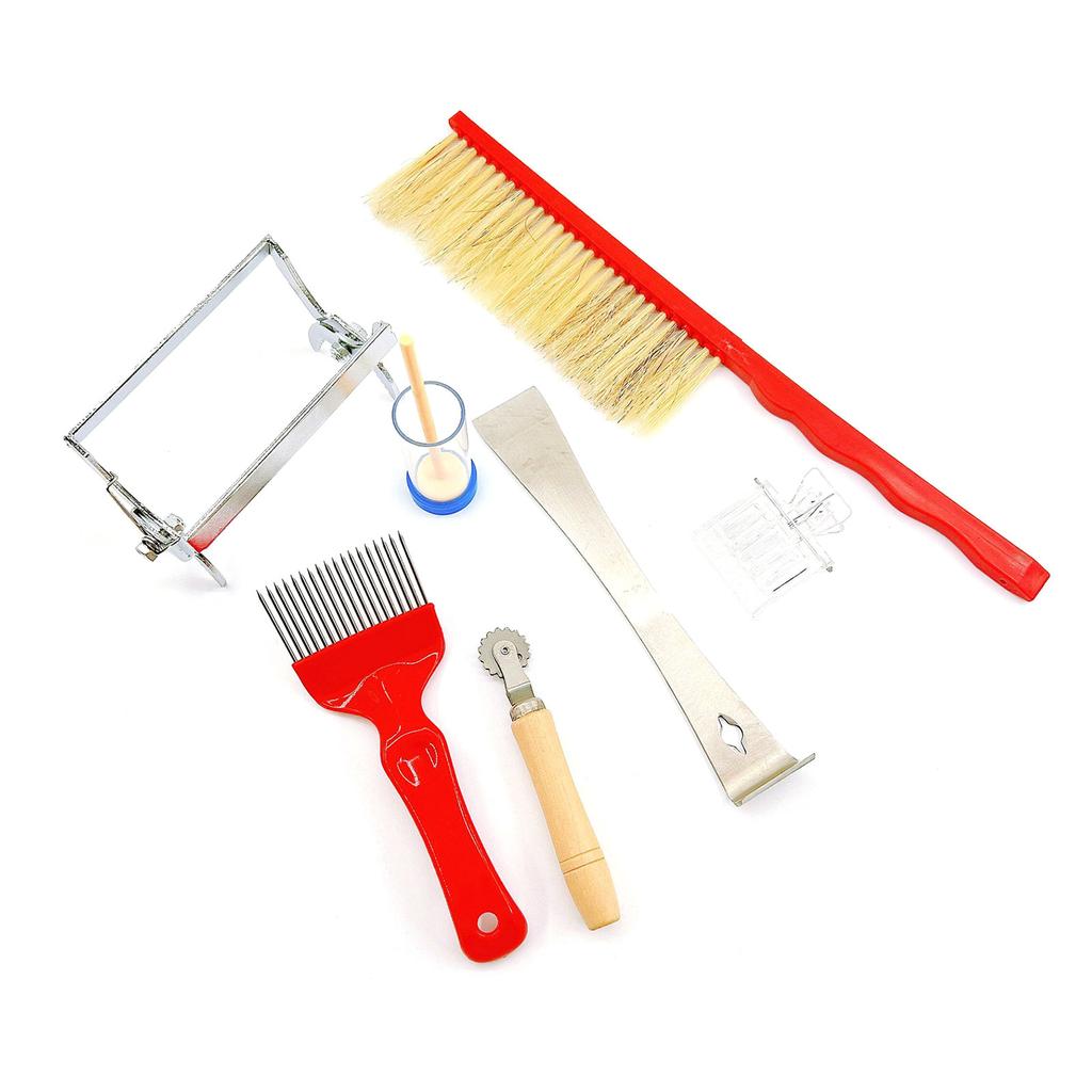 Beekeeping Tool 7pcs/set Beekeeping Supplies Equipment Kits Bee Feeder Brush Queen Catcher Hive Capture Mark Cleaning