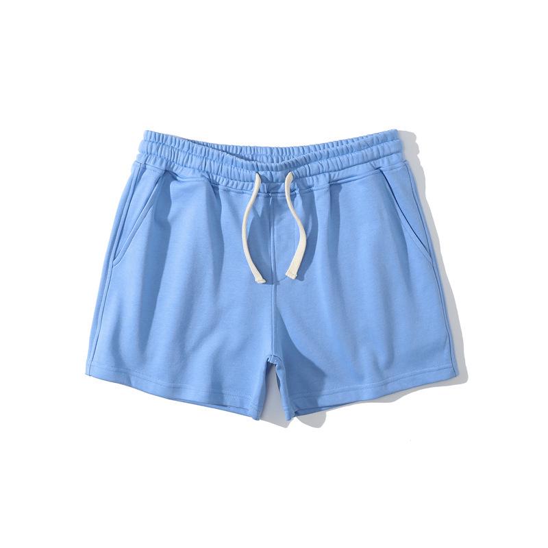 Solid Color Men's High-Elastic Cotton Running Shorts