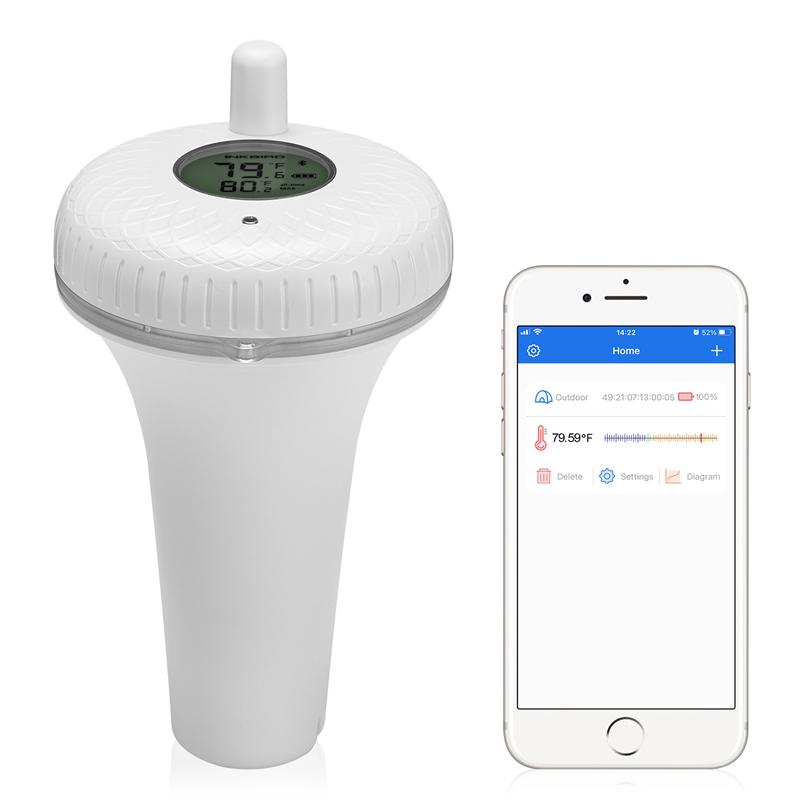 INKBIRD Wireless Floating Pool Thermometer IBS-P01B Swim SPA Pond Tub Waterproof Digital Floating Temperature Transmitter Meter Pool Thermometer