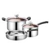 Wutuo Stainless Steel 3-Piece Cookware Set